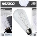 Satco S11527 Led Bulb 6w 40w Eq St19 Vintage Style Loop Flex Gray Filament 2700k Warm White E26 Medium Base Dimmable Clear