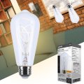 Satco S11527 Led Bulb 6w 40w Eq St19 Vintage Style Loop Flex Gray Filament 2700k Warm White E26 Medium Base Dimmable Clear