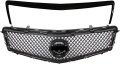 2pcs Front Grille And Trim Satin Nickel Black 22787973 2297-6333 Gm1210121 For 2013-2014 Ca-dillac Ats 