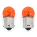 Set Of 2 Mini 1156 Turn Signal Bulbs Single Filament Amber 