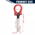 X Autohaux Red Aluminum Alloy Round Front Rear Bumper Trailer Ring Eye Towing Tow Hook Screw For Hyundai Veloster 2012-2017