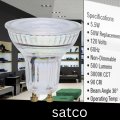 Satco Led Mr16 Floodlight 5 5w 50w Equivalent 3000k Soft White 90 Cri 36a Beam Gu10 Twist-lock Base 120v Dimmable Clear Finish
