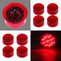 8 Pack 2 In 9 Led Round Clearance Lights Red Lens And Light Universal Side Marker Trailer Lamps Waterproof Surface Mount For 