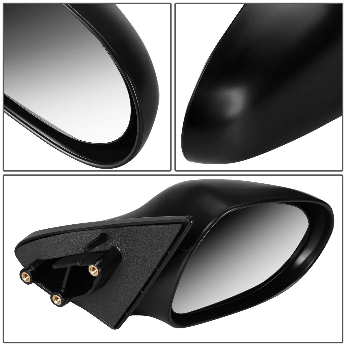 Manual Passenger Right Side View Door Mirror For Nissan Sentra 95-99 And 200sx 95-98 Ni1321114 Oe Style Black Paintable Convex