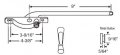 Stb Casement Window Operator Left Hand Face Mount Brown 9 Long Arm