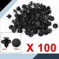Uxcell 100pcs 8mm Hole Push Type Retainers Clips Bumpers Splash Guards Wheel Arch Plastic Rivets