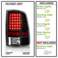 Acanii For 2009-2018 1500 2010-2018 2500 3500 Dodge Ram Truck Black Housing Led Tail Lights Brake Lamps Left Right