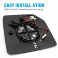 Hoypeyfiy Heated Blind Spot Detection System Mirror Side Replacement Ford 2015-2020 Replacement For F150 Fl3z17k707d Left-right