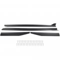 Side Skirt Extension For Ford Mustang 2015-2023 W Winglet Gt500 Style Matte Black Rocker Panel Driver Passenger 