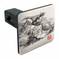 Tyrannosaurus Rex In Chinese Ink Painting Trex Tow Trailer Hitch Cover Plug Insert