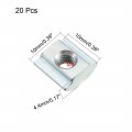 Uxcell Slide In T-nut M4 Threaded For 2020 Series Aluminum Extrusions Profile Pack Of 20