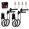2pcs Ignition Coil Spark Plug Wire Cap For Honda 1991-2003 Magna 750 Vf750 C St1100 30510-kt7-023 