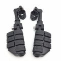 Xkh Group Motorcycle Black Long Angled Adjustable P-clamps Large Footpeg Footrest For V-star Roadstar Suzuki Boulevard Equipped