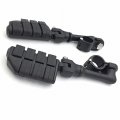 Xkh Group Motorcycle Black Long Angled Adjustable P-clamps Large Footpeg Footrest For V-star Roadstar Suzuki Boulevard Equipped