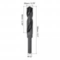 Uxcell 2pcs 1 2 Reduced Shank Drill Bits 20mm 25 32 Black Oxide M2-6542 High Speed Steel Hss Twist For Stainless Cast Iron