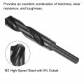 Uxcell 2pcs 1 2 Reduced Shank Drill Bits 20mm 25 32 Black Oxide M2-6542 High Speed Steel Hss Twist For Stainless Cast Iron