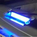 Hqrp Blue 4x4 8 Led Car Emergency Vehicle Warning Strobe Flash Light 12v W 3 Mode Coaster