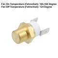 Universal Automotive Radiator Engine Cooling Fan Temperature Sensor Switch 1 4 In Npt 145 To 160 Degrees On And 124 Off