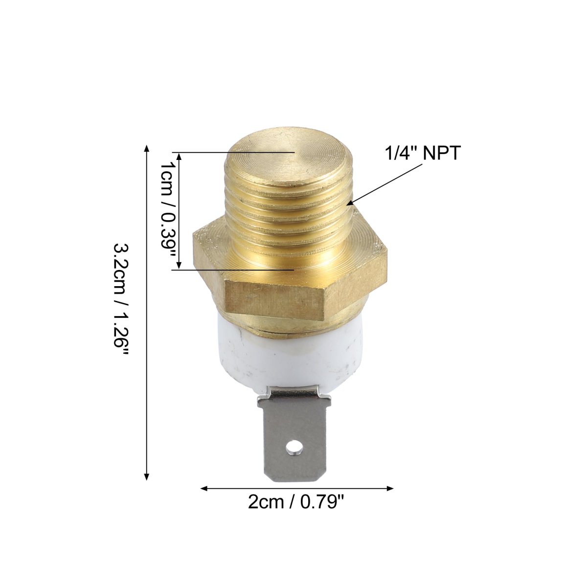 Universal Automotive Radiator Engine Cooling Fan Temperature Sensor Switch 1 4 In Npt 145 To 160 Degrees On And 124 Off