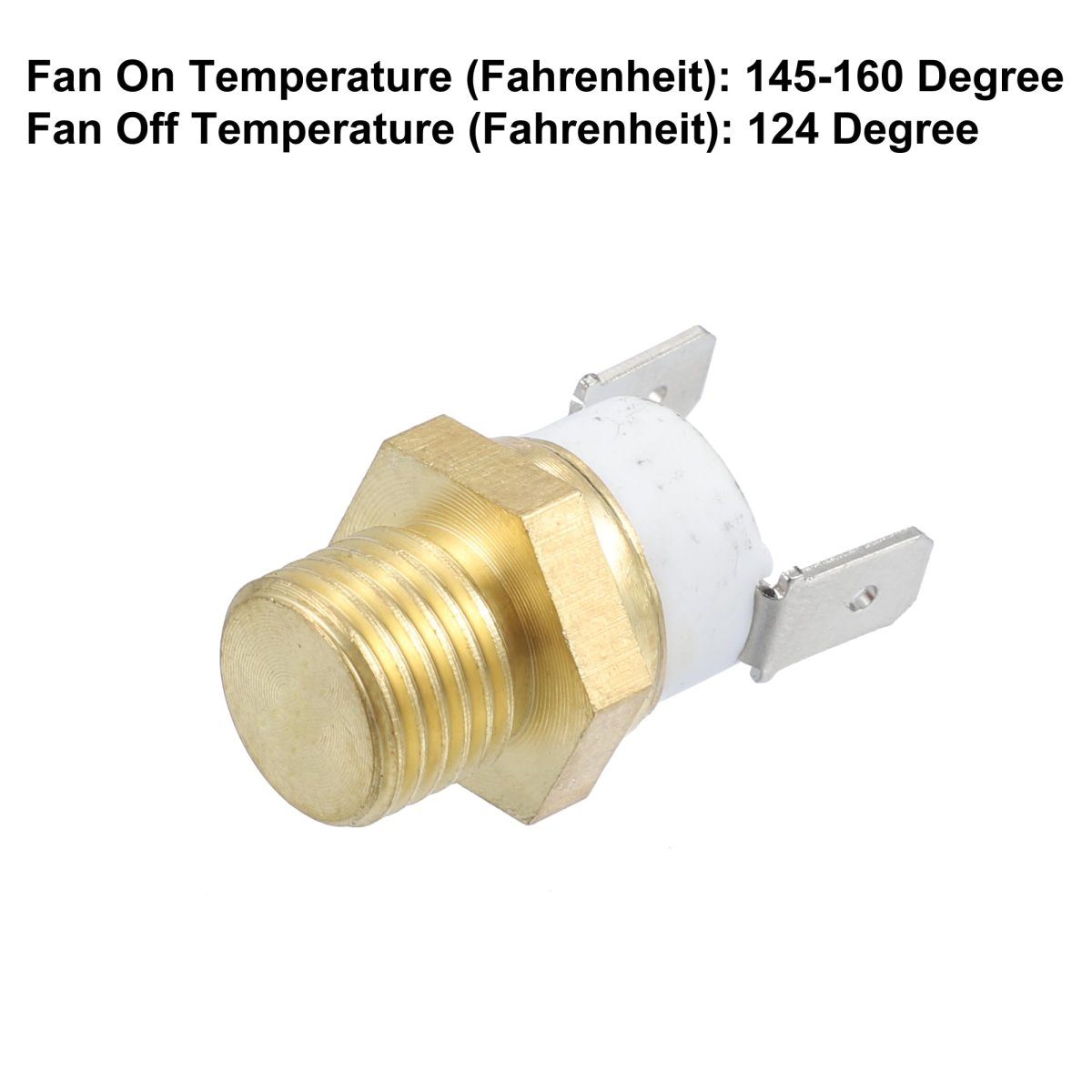 Universal Automotive Radiator Engine Cooling Fan Temperature Sensor Switch 1 4 In Npt 145 To 160 Degrees On And 124 Off