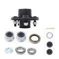 5 Hole 4 5in Trailer Hub Kit Replacement For 3500 Lb 84 Spindle 10 Pieces Set 