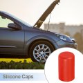 X Autohaux 5 Pcs 12mm 0 47 Silicone Hose Cap Intake Vacuum Tube End Plug For Car Red