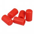 X Autohaux 5 Pcs 12mm 0 47 Silicone Hose Cap Intake Vacuum Tube End Plug For Car Red