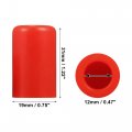 X Autohaux 5 Pcs 12mm 0 47 Silicone Hose Cap Intake Vacuum Tube End Plug For Car Red
