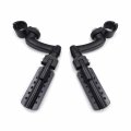Httmt- Black Dominator Cnc Footpeg Footstep Kit 1 25 W Arched Mounting Bracket Compatible With Any Motorcycle Japanese