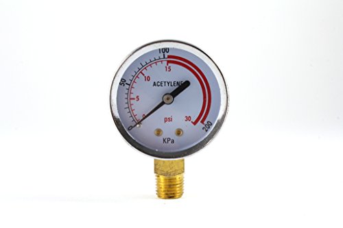 Low Pressure Gauge For Acetylene Regulator 0-30 Psi 2 Inches