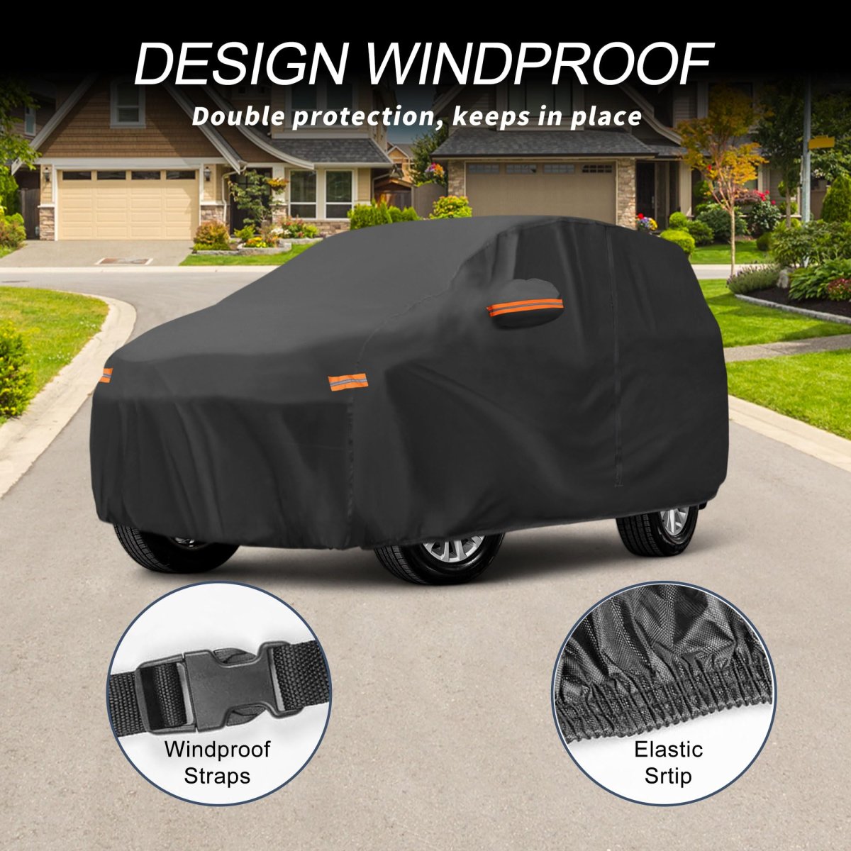Waterproof Car Cover For Toyota Land Cruiser Outdoor Sun Rain Snow Hail Protection With Left Side Door Zipper And Aluminum Film