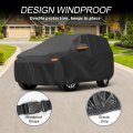 Waterproof Car Cover For Toyota Land Cruiser Outdoor Sun Rain Snow Hail Protection With Left Side Door Zipper And Aluminum Film