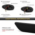 4-pieces For 2001-2014 Chevy Silverado Gmc Sierra 3500hd Dually Pickup Smoked Lens Red Amber Led Strip Rear Fender Light Side