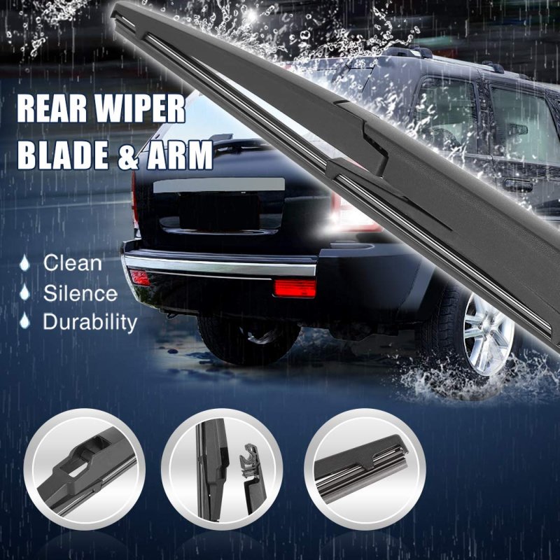 Car Rear Windshield Wiper Blade Arm Set For Kia Rio 2011-2017 11 Inch 280mm