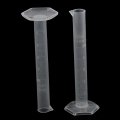 Aexit Scientific Laboratory Gauge Plastic Graduated Cylinder Measuring Tool Clear 10ml 6 Pcs