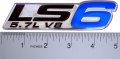 Erpart Ls6 5 7l V8 Blue Engine Emblem Badge Nameplate Highly Polished Aluminum Chrome Silver Compatible With Gm Cadillac Cts-v