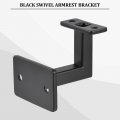 Uxcell Black Fixed Swivel Hand Rail Brackets Adjustable Square For Staircase Stair 4pcs