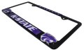 Elektroplate Officially Licensed A Kansas State University Black Metal License Plate Frame With 3d Logos Affixed Premium Car