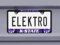 Elektroplate Officially Licensed A Kansas State University Black Metal License Plate Frame With 3d Logos Affixed Premium Car