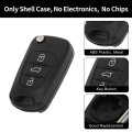Key Shell Caseless Entry Remote Key Fob Replacement For Kia Sportage 2010-2013 Soul 2010-2011 3 Buttons