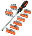 Truper Ratchet Screwdriver Set With 42 Bits And 14 Sockets 58 Pieces 