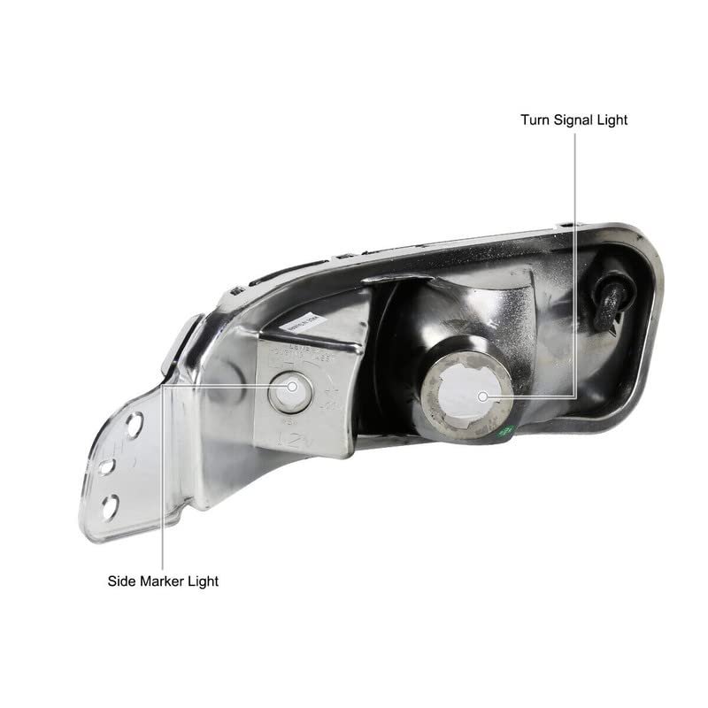 Turn Signal Lights For 2005 2006 2007 2008 2009 Mustang Bumper Parking Lamps Clear Lens Chrome Crystal Housing No Bulb