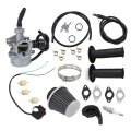 Pz19 Motorcycle Carb Carburetor Kit With Filter Throttle Handle Grips Cable Replacement For Honda Crf50 Xl70 50cc 70cc 90cc 