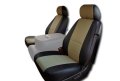 Iggee 2007-2013 Gmc Yukon Black Beige Artificial Leather Custom Fit Front Seat Cover 