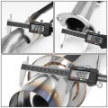 4 Inches Burnt Muffler Tip Catback Exhaust System Compatible With Mitsubishi Galant 2 4l I4 99-03