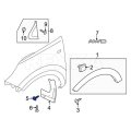 Rexka 20pcs Fender Liner Splash Shield Rocker Panel Molding Tapping Screw For Hyundai Kia 12493-06257e 1249306257e
