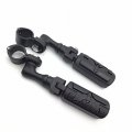 Black Short Angled Peg Mounting Kit With Hawk Foot For Bike Equipped 1 25 Front Engine Guard Frame Tube Iron 883 Electra Glide
