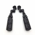 Black Short Angled Peg Mounting Kit With Hawk Foot For Bike Equipped 1 25 Front Engine Guard Frame Tube Iron 883 Electra Glide