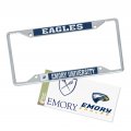 Emory University Metal License Plate Frame And Sticker For Front Or Back Of Car Officially Licensed Sticker Combo Mascot 
