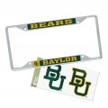 Baylor University Metal License Plate Frame And Sticker For Front Or Back Of Car Officially Licensed Sticker Combo Mascot 
